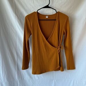 NTW. Old Navy Burnt Orange Wrap Top